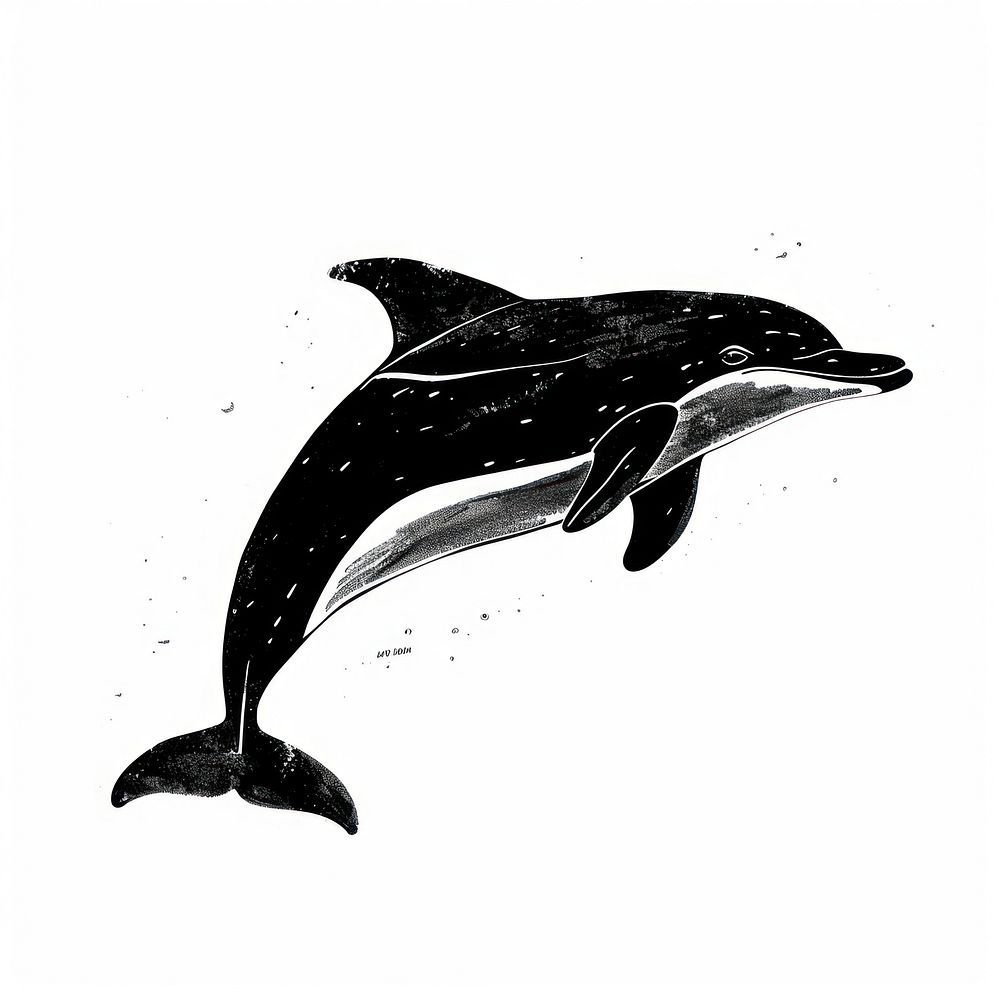 Dolphin silhouette animal mammal.