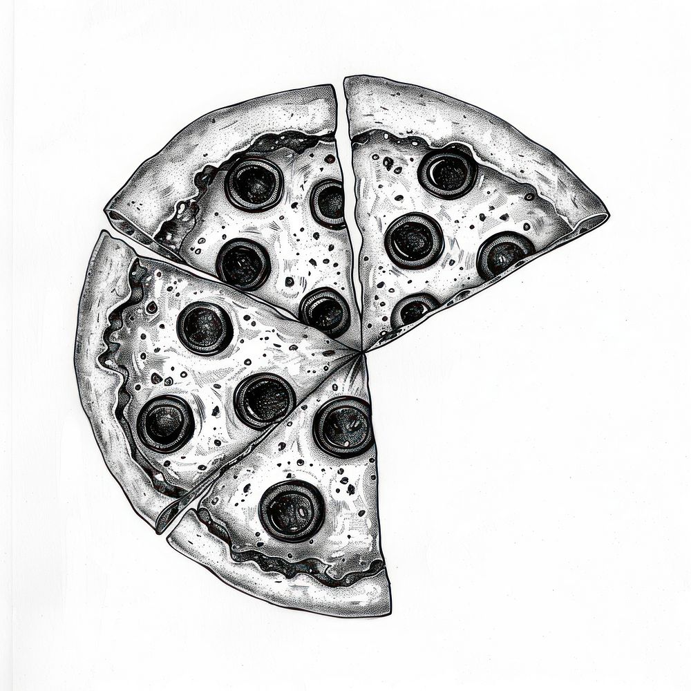 Pizza art accessories illustrated.