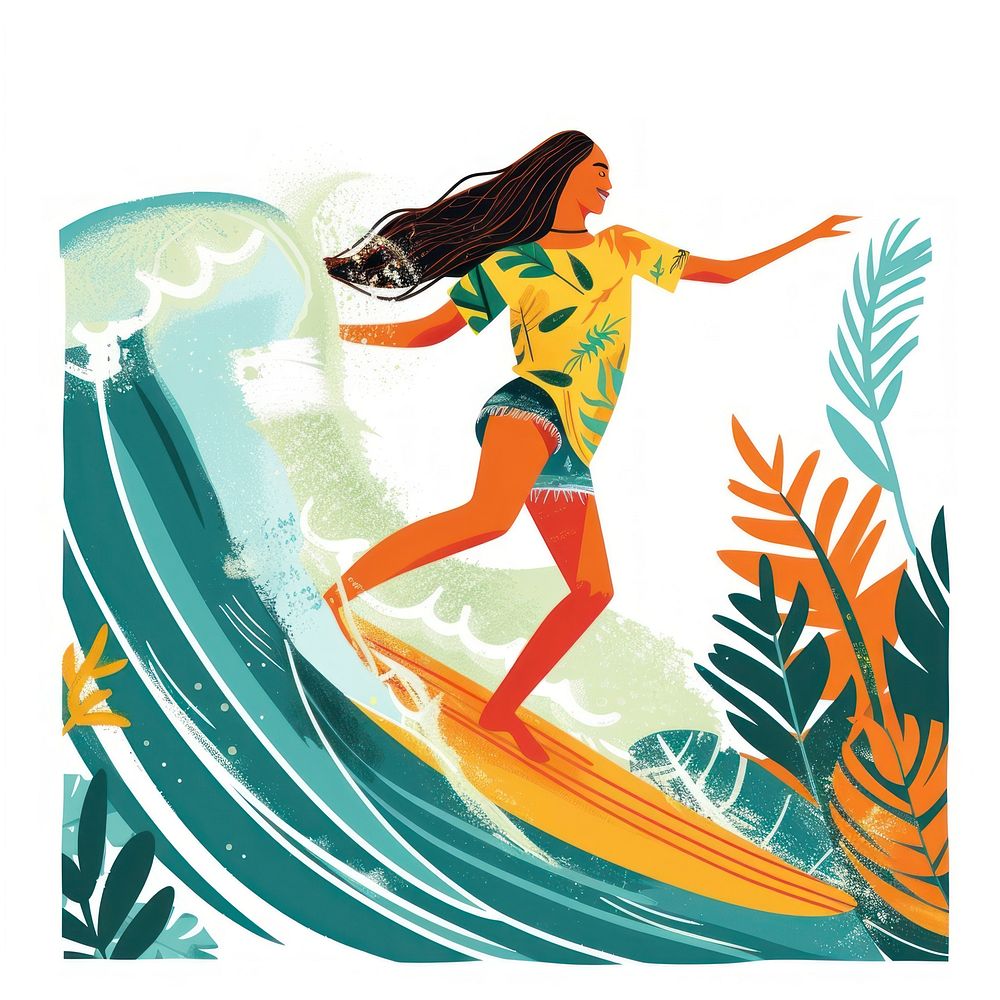 Aesthetic boho sport female surfing sports recreation outdoors.