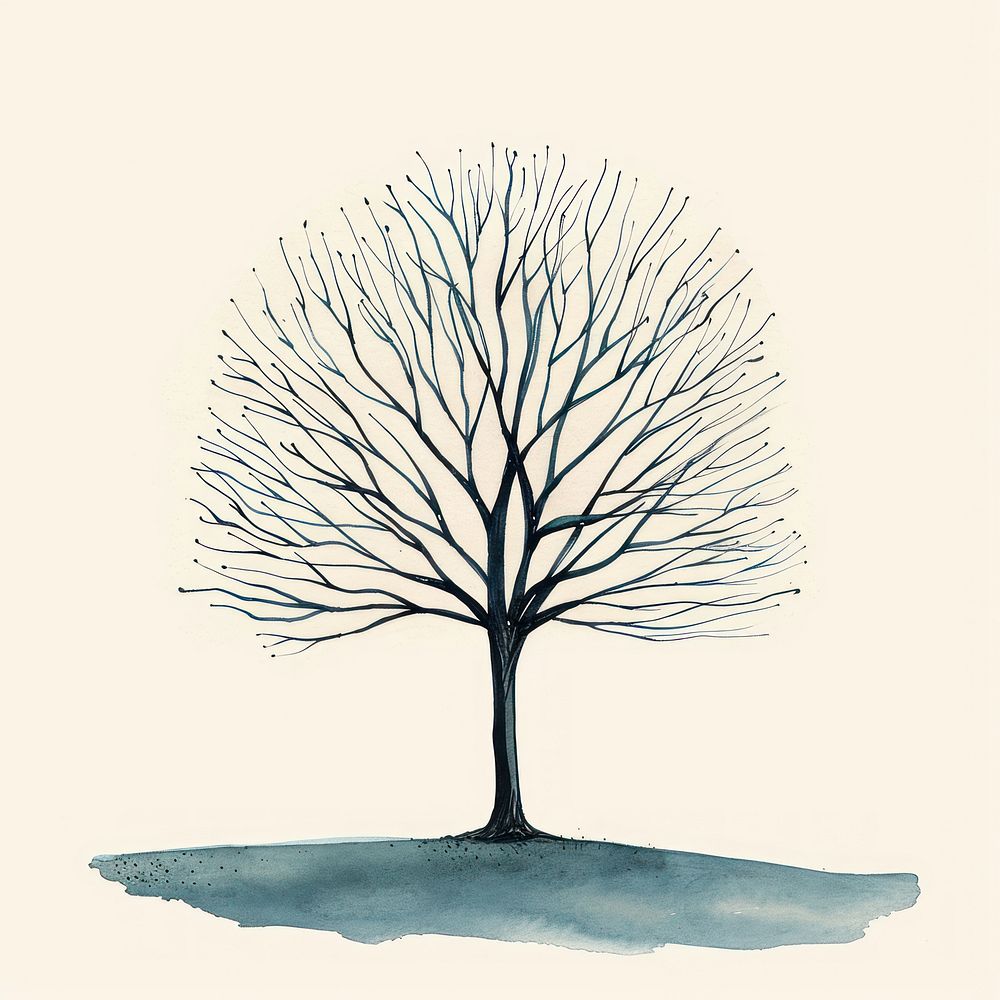 Tree art illustrated drawing.