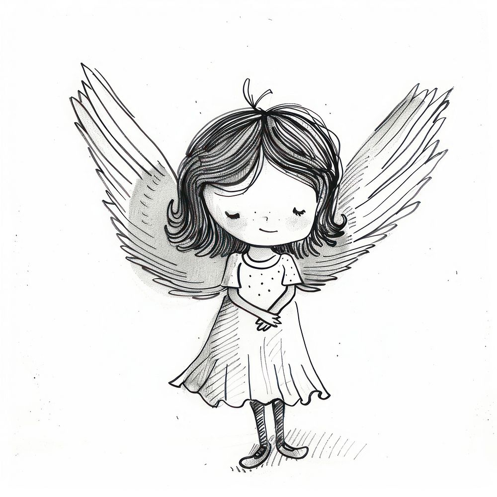 Angel art illustrated archangel.