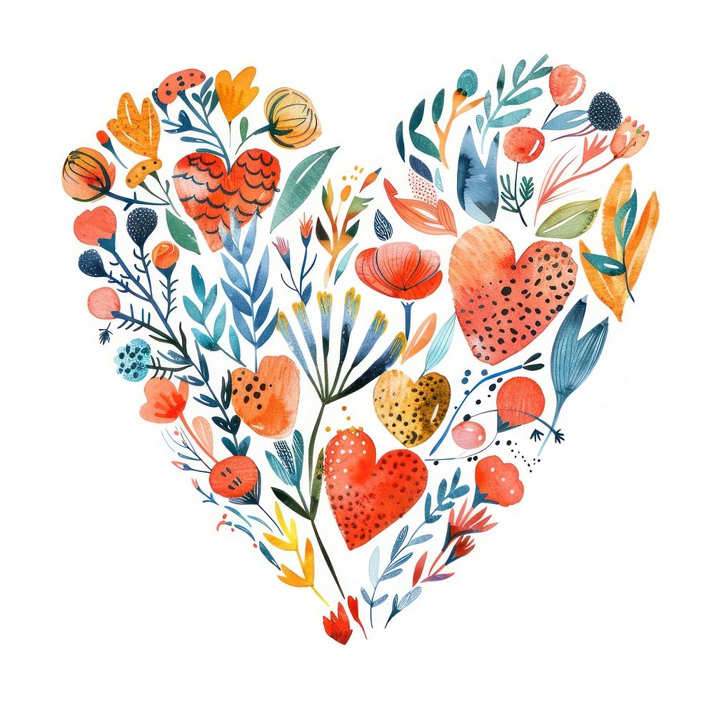 Heart embroidery graphics pattern.