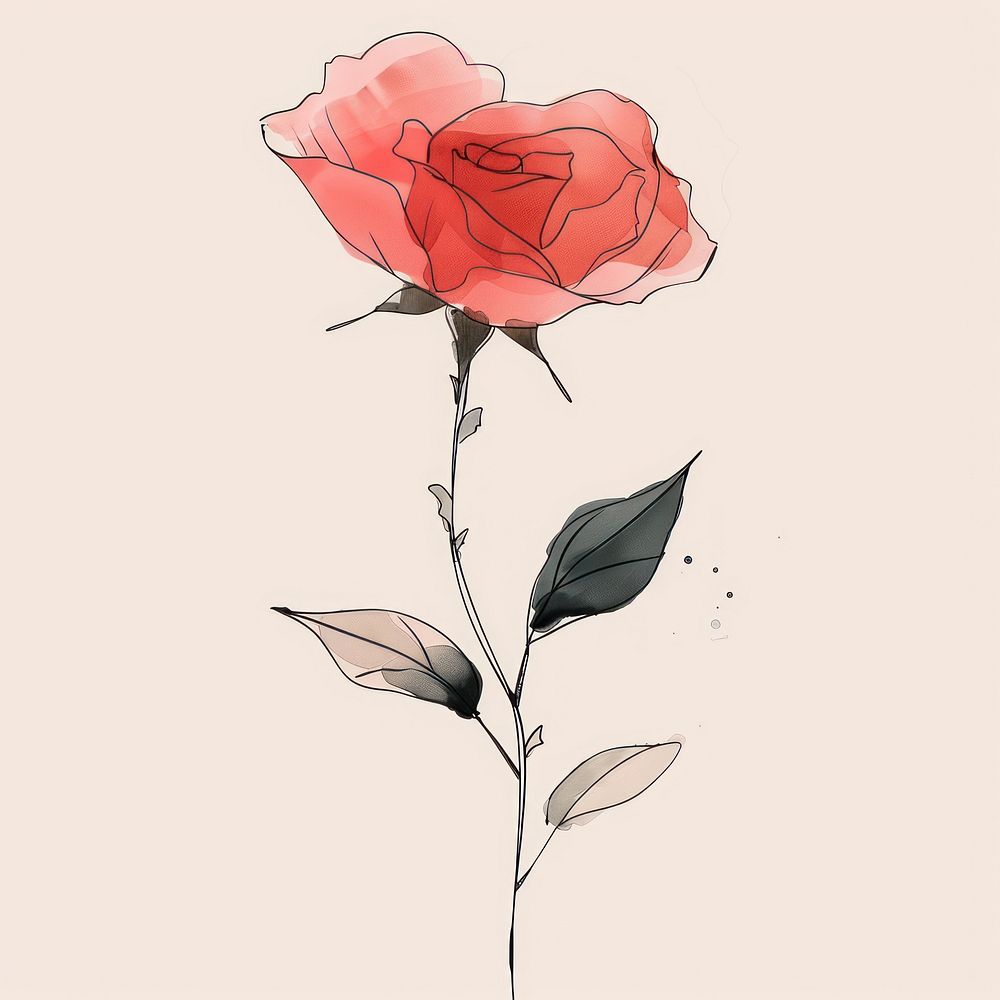 Rose art blossom flower.