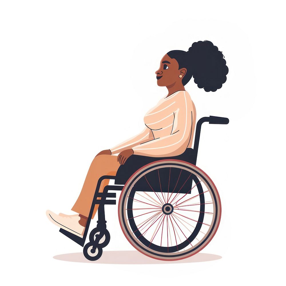 Black woman in wheelchair furniture machine female.