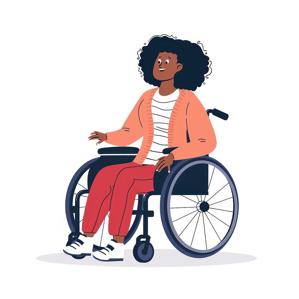 Black woman in wheelchair furniture person human.