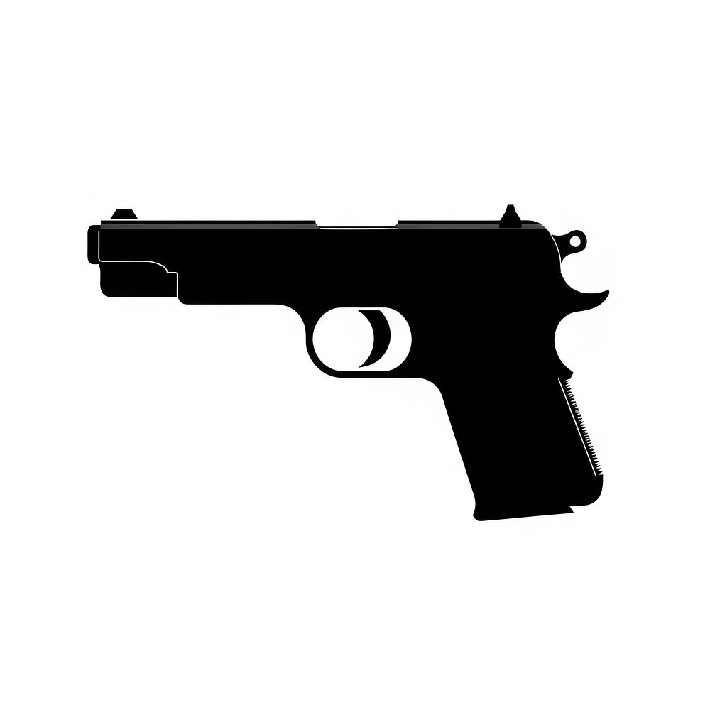 Gun silhouette clip art weaponry firearm handgun.