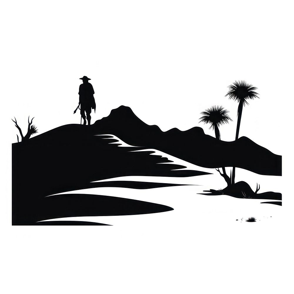 Desert silhouette clip art arecaceae outdoors weaponry.
