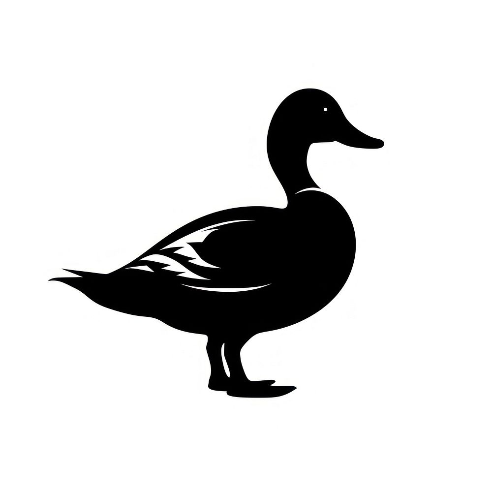 Duck silhouette clip art waterfowl stencil animal.