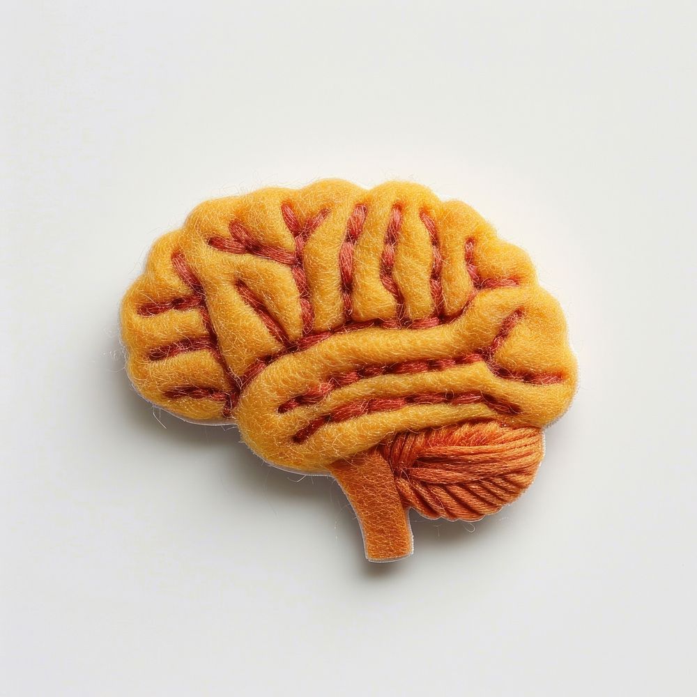 Felt stickers of a single brain confectionery accessories accessory.