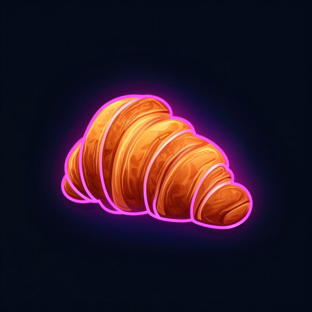Line neon of croissant icon astronomy outdoors nature.