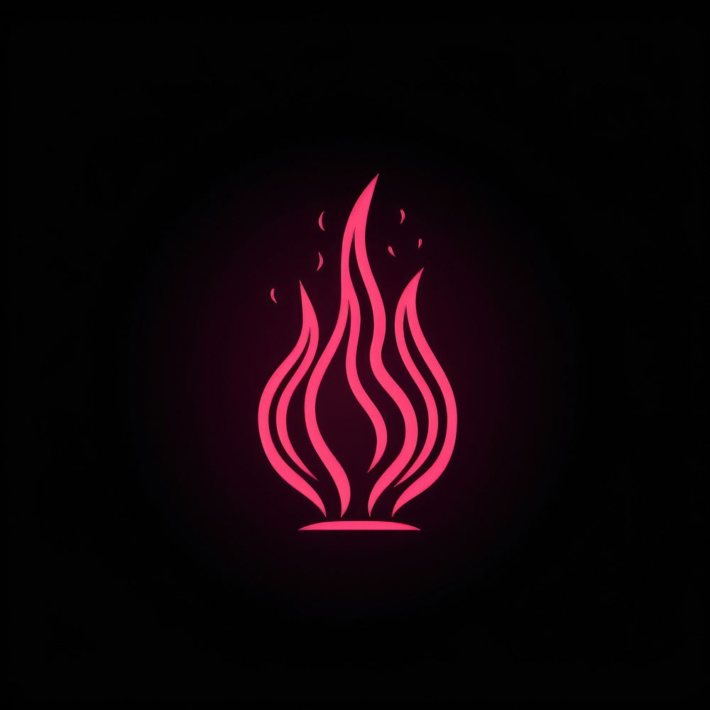 Line neon of fire icon astronomy outdoors bonfire.