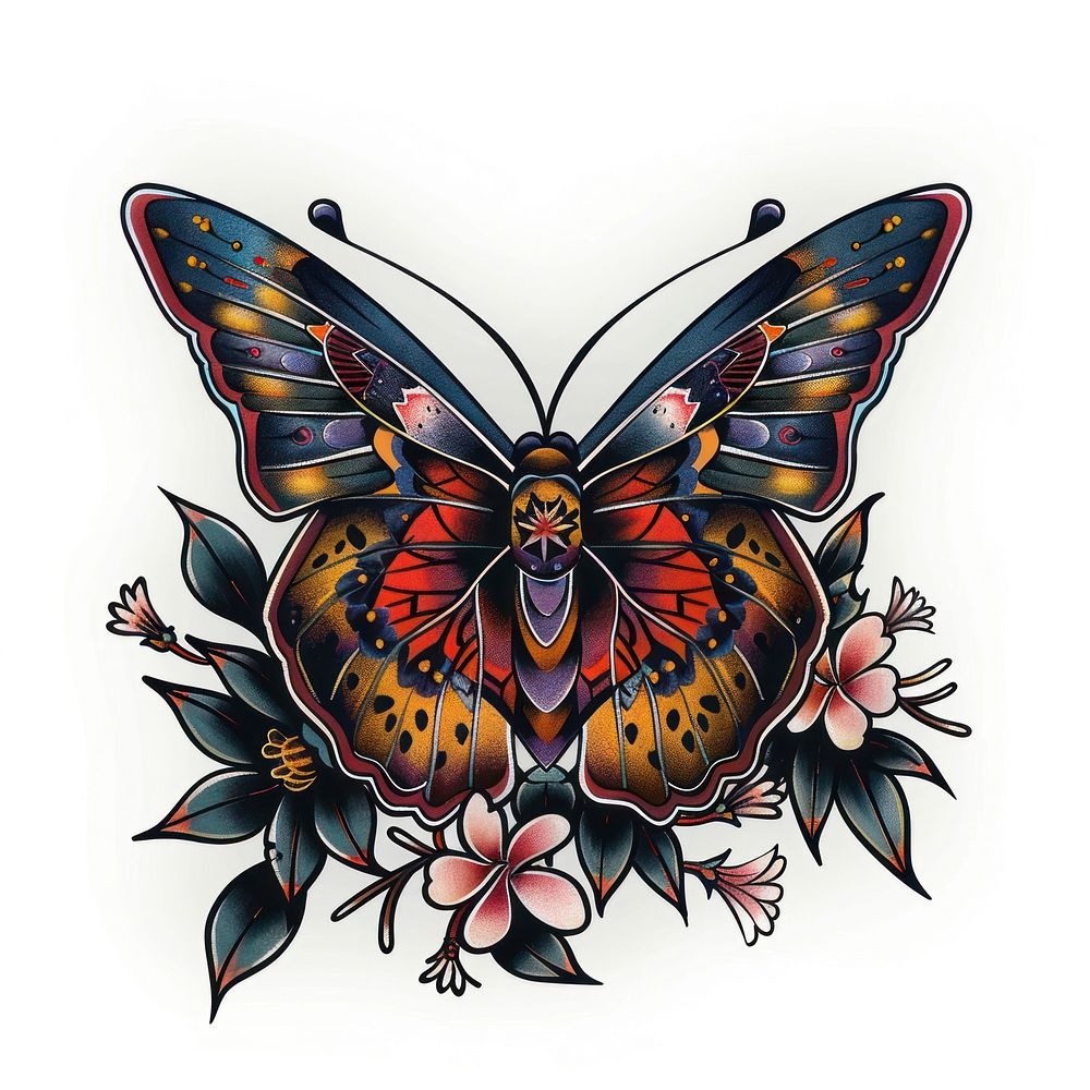 A butterfly invertebrate graphics pattern.