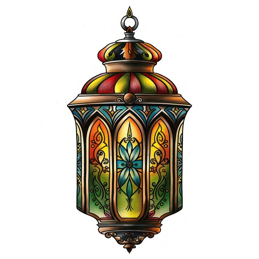 A Ramadan lantern chandelier lamp light fixture.