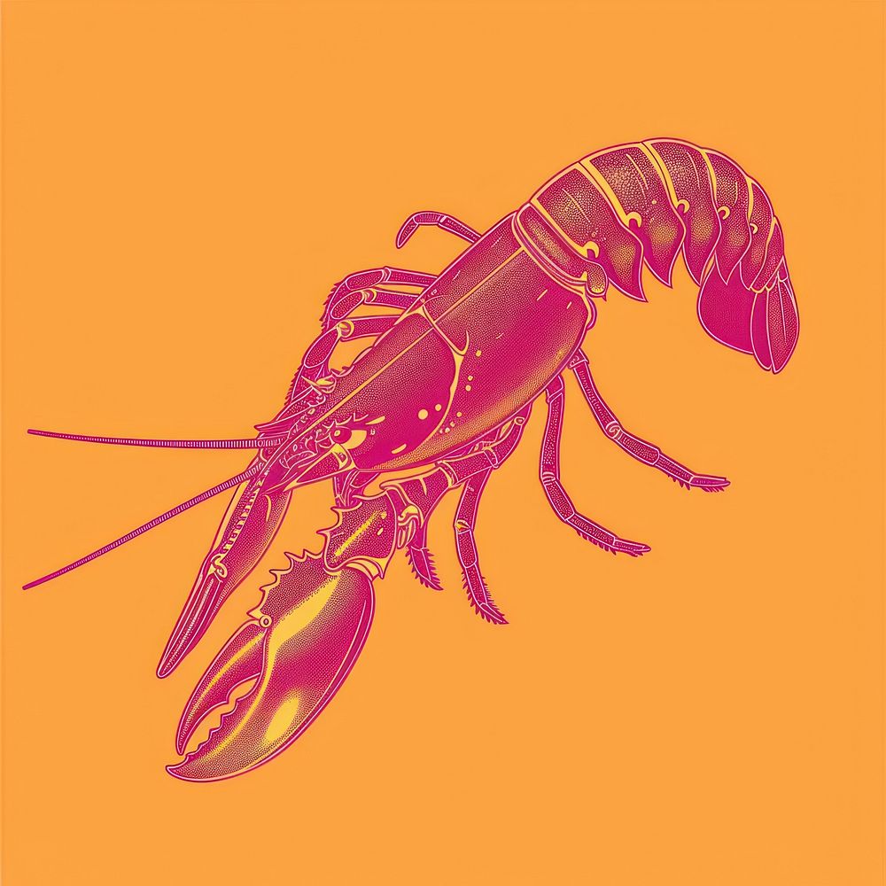 Lobster invertebrate seafood animal.