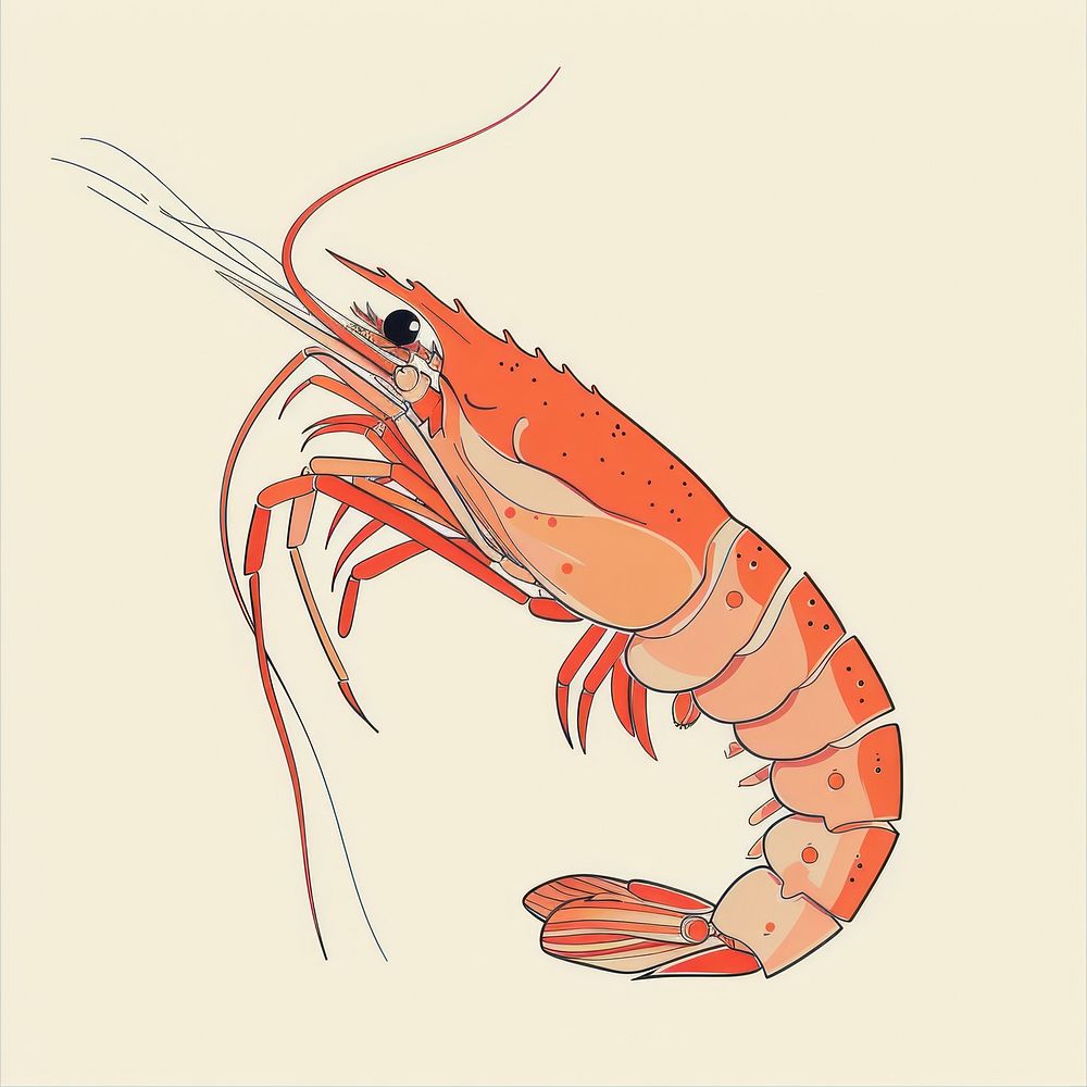 Shrimp invertebrate seafood lobster.