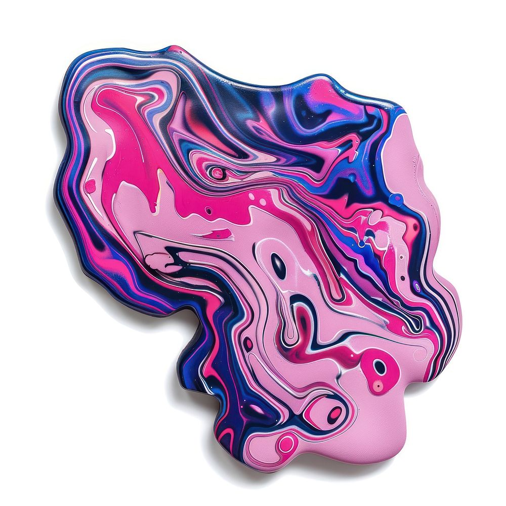 Acrylic pouring of Rorschach test accessories accessory gemstone.