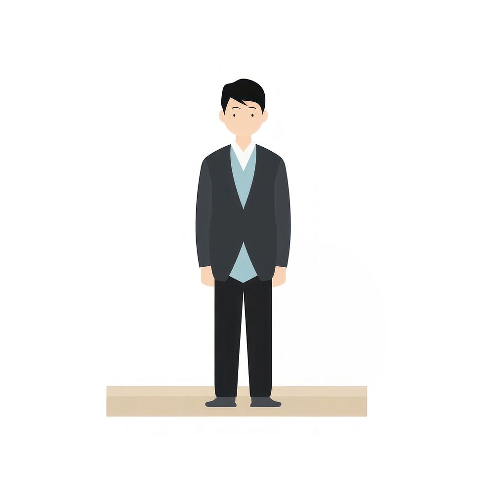 Lawyer clothing standing figurine.