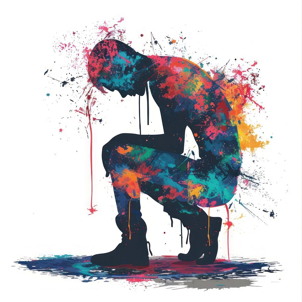 Mental breakdown art graphics painting. | Free Photo Illustration ...