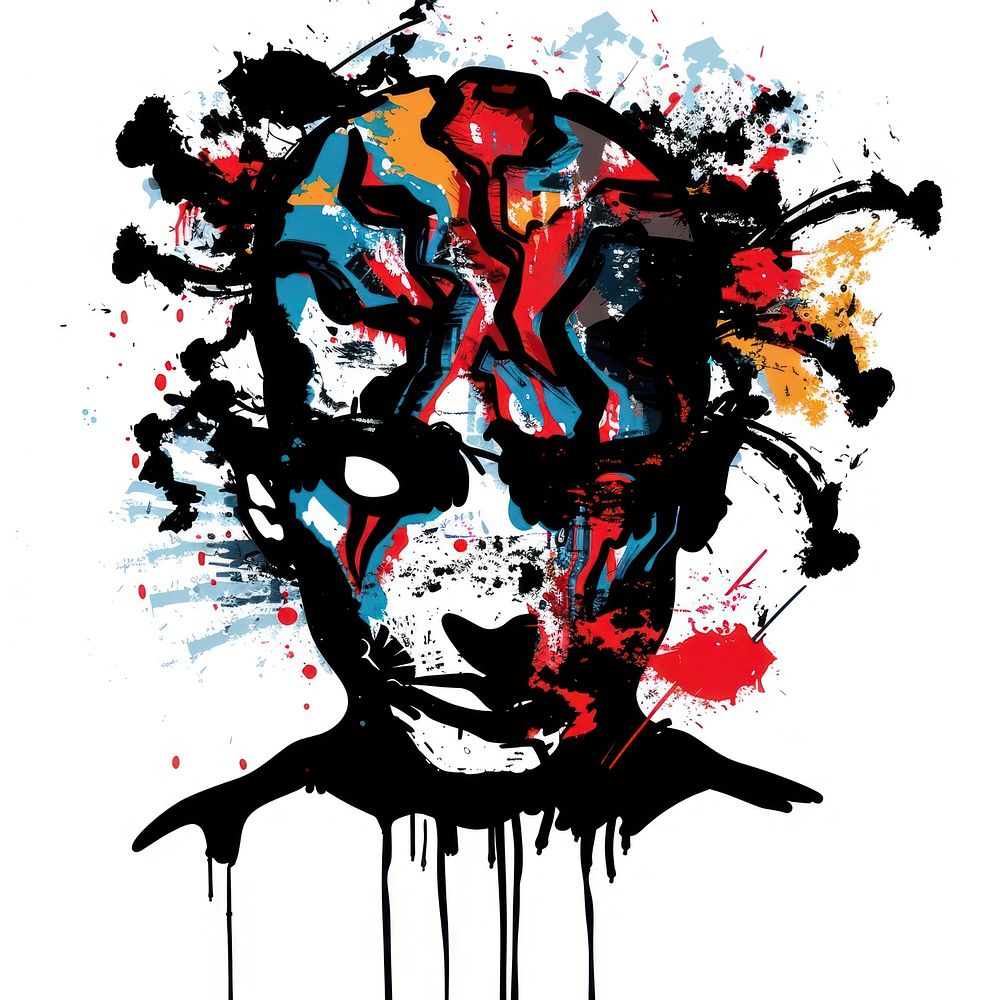 Psychopath art graphics painting. | Free Photo Illustration - rawpixel