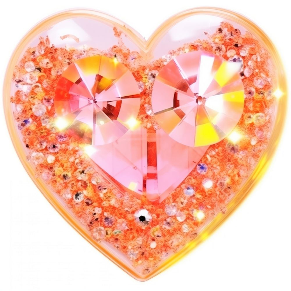 Glitter heart accessories chandelier accessory.
