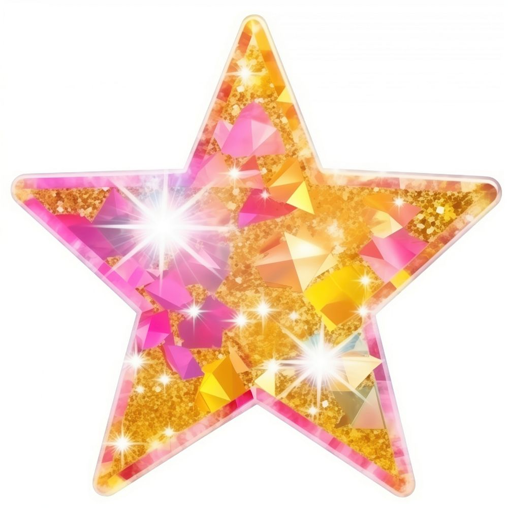 Glitter star symbol star symbol.