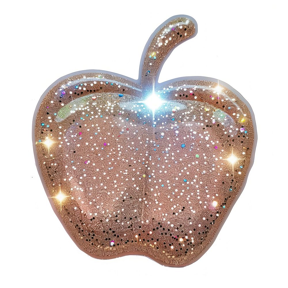 Glitter apple shape sticker accessories chandelier accessory.