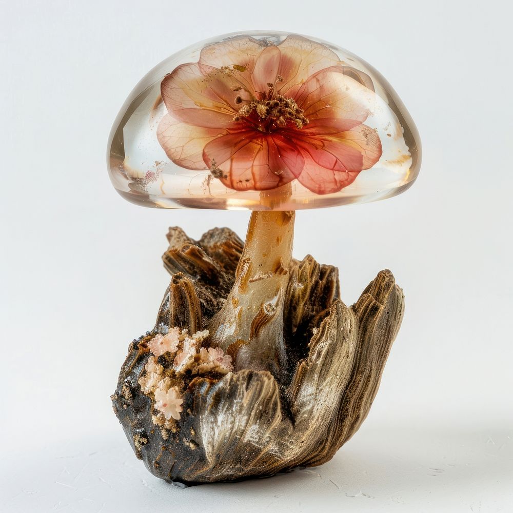 Flower resin Mushroom shaped mushroom blossom fungus.