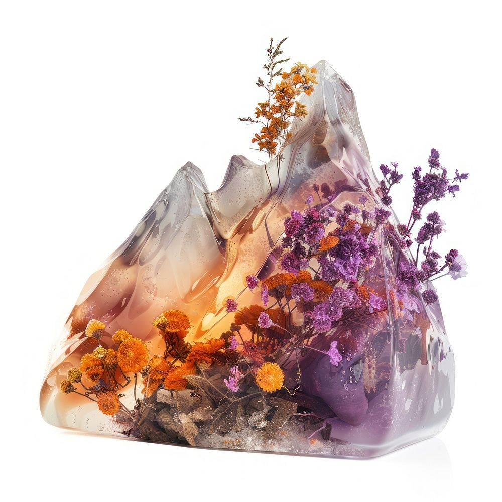 Flower resin Mountain shaped accessories accessory gemstone.