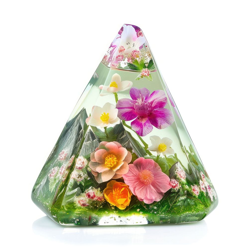 Flower resin Mountain shaped clothing blossom pottery.