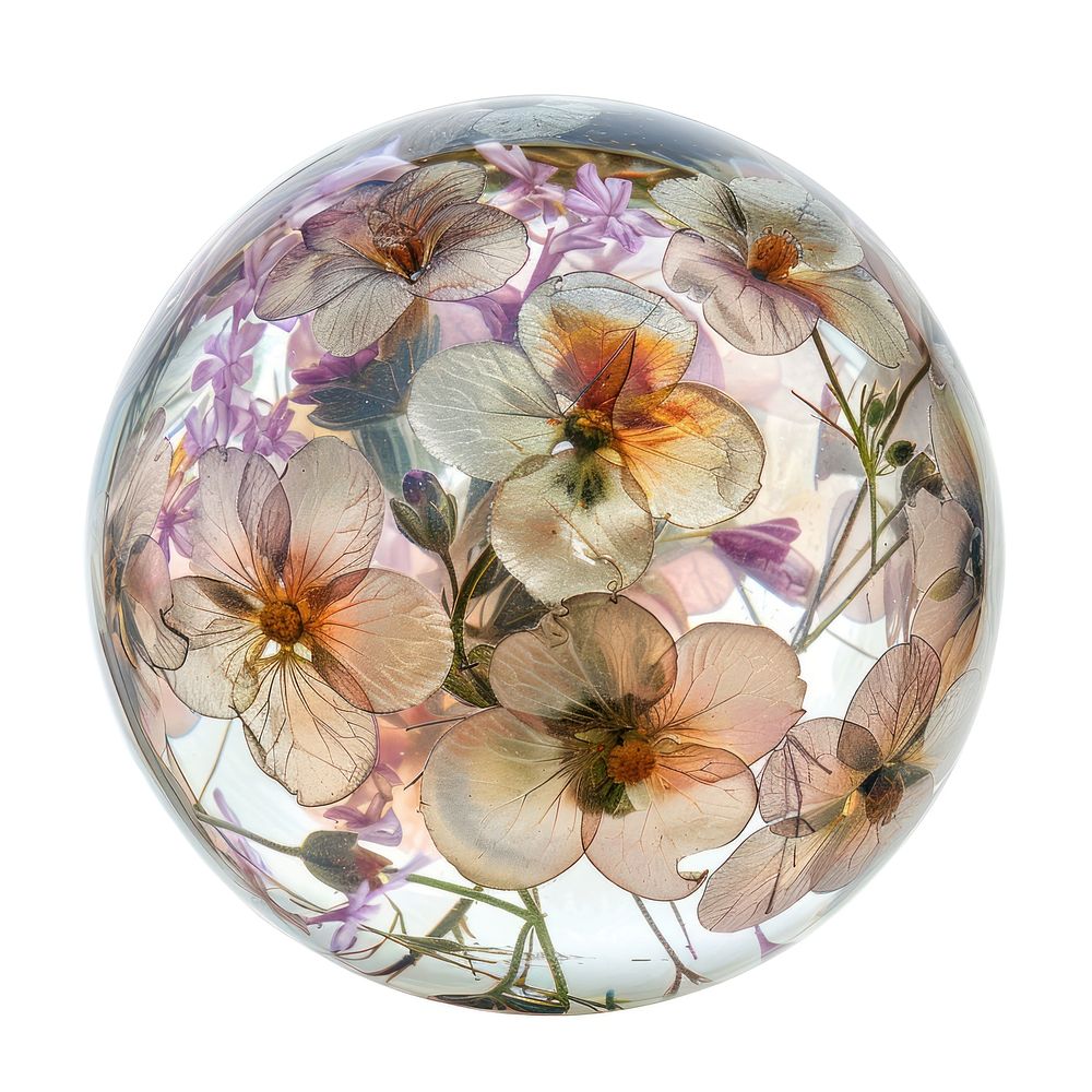 Flower resin Ball shaped accessories accessory blossom.