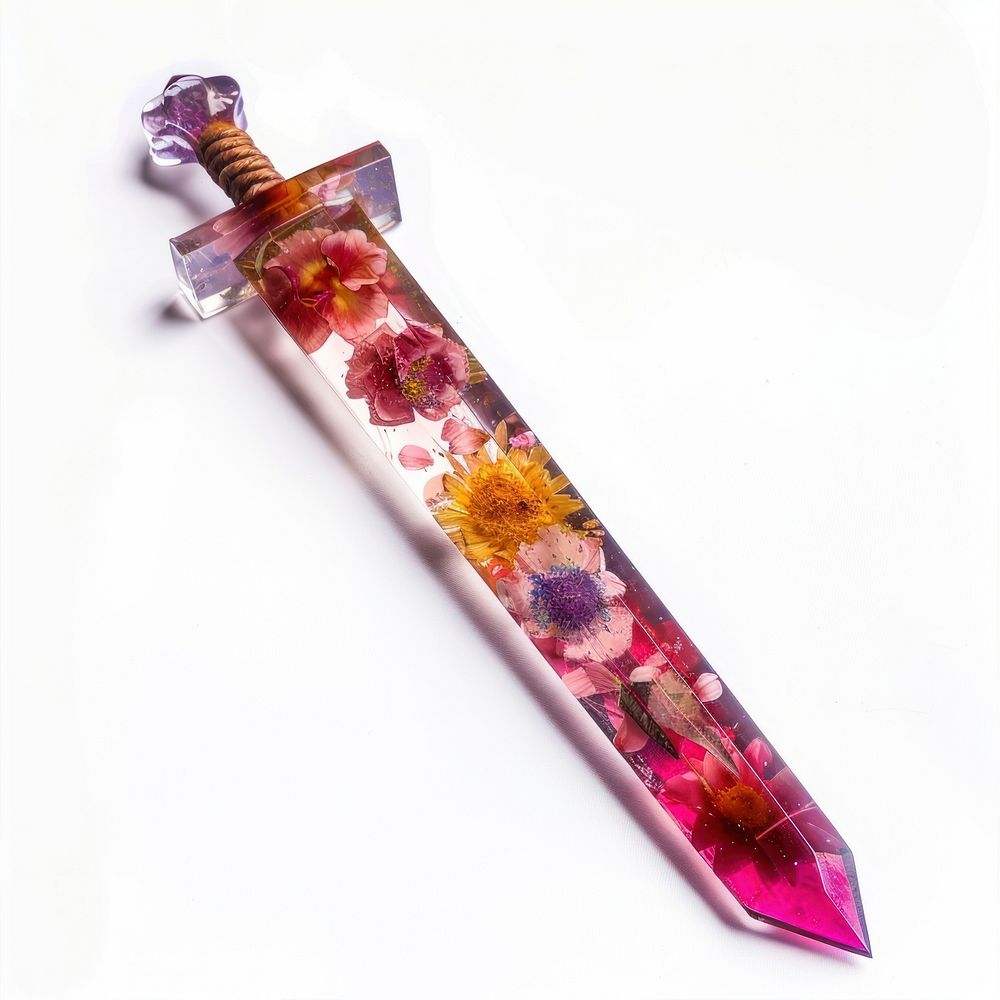 Flower resin Sword shaped sword cosmetics weaponry.