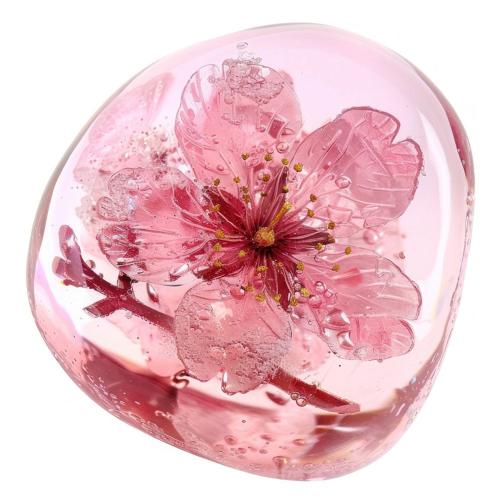 Flower resin Sakura shaped blossom petal plant.