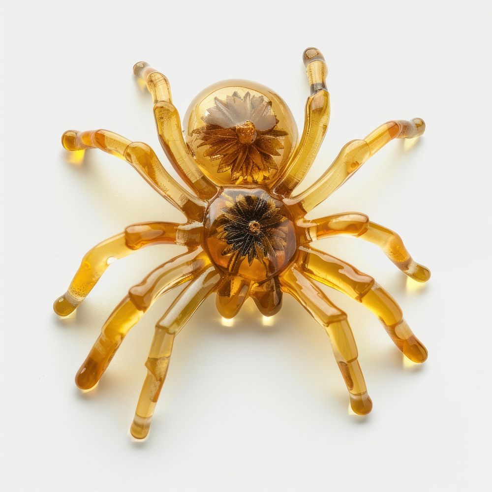Flower resin Spider shaped spider invertebrate tarantula.
