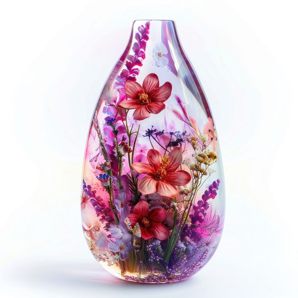 Flower resin Vase shaped vase art pottery.