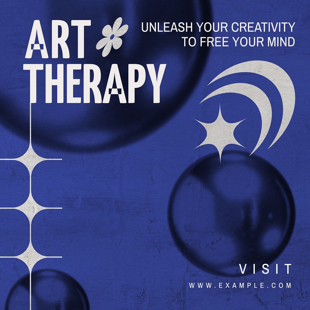 Art therapy Instagram post template  