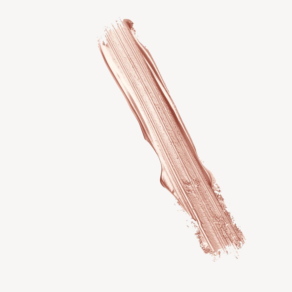 Backslash sign in rose gold shimmer brush stroke illustration