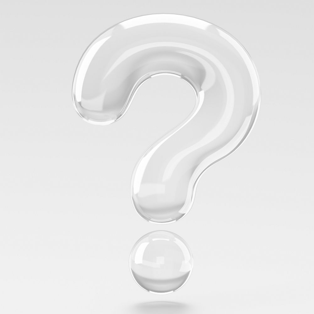 Question mark sign in 3D bubble illustration