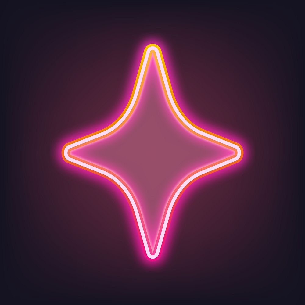 Pink blink neon gradient icon illustration