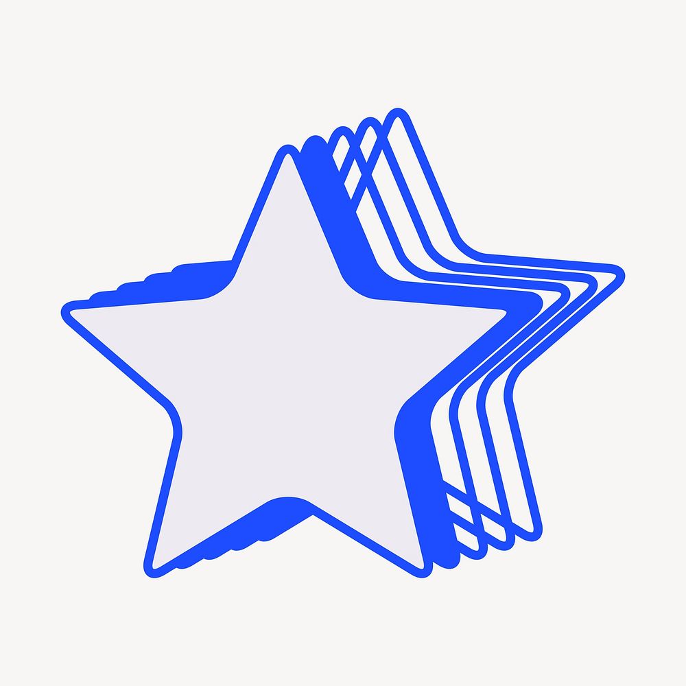 star blue layer icon illustration