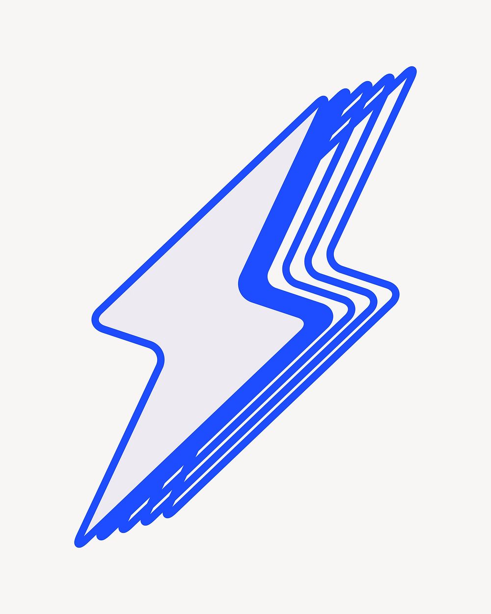 lightning blue layer icon illustration