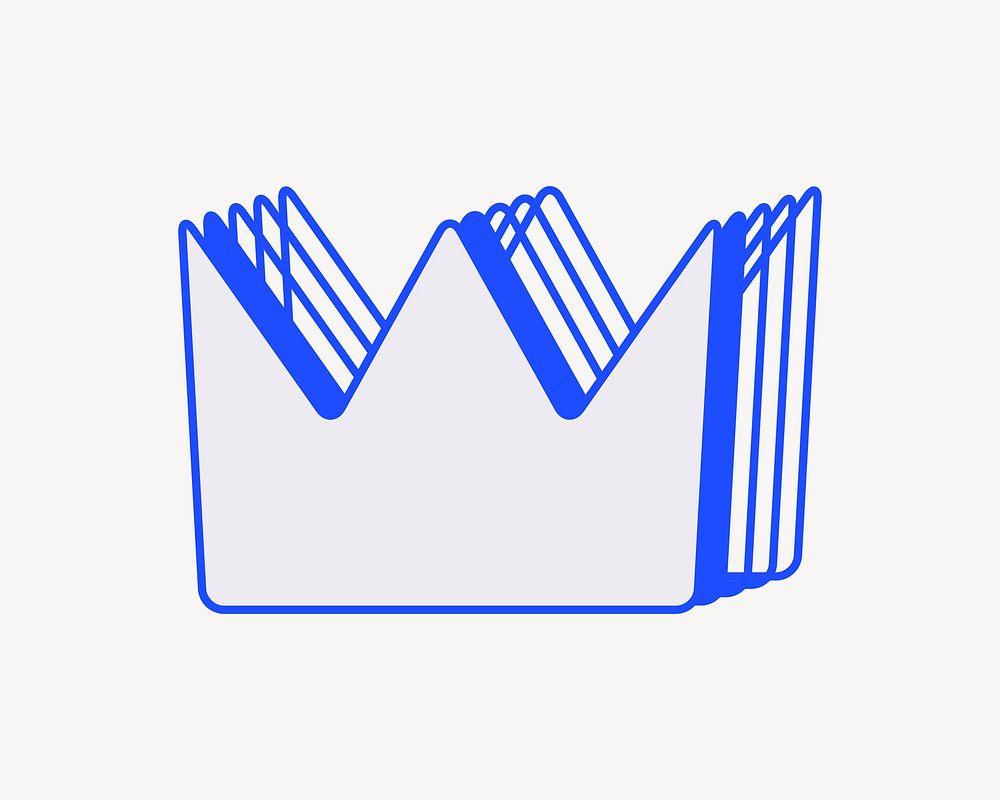 crown blue layer icon illustration