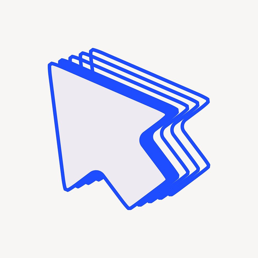 cursor blue layer icon illustration