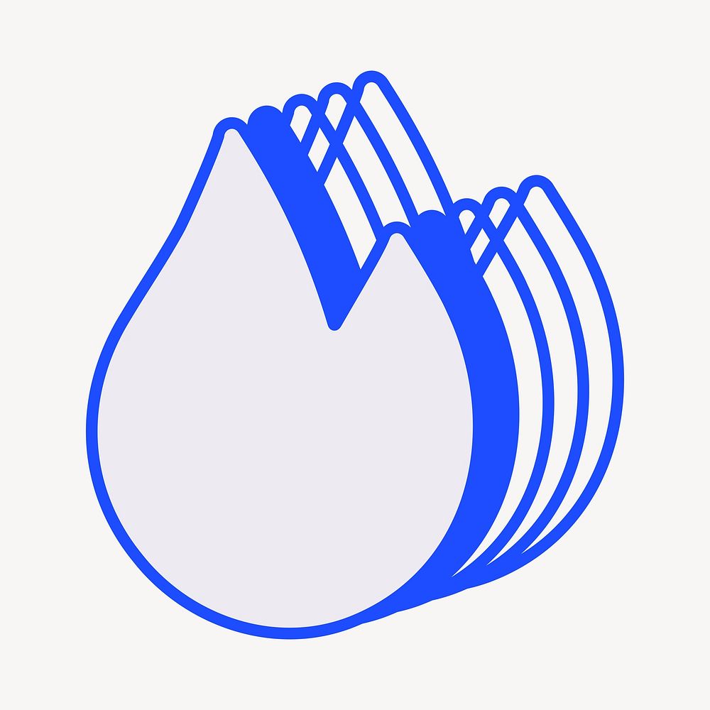 fire blue layer icon illustration