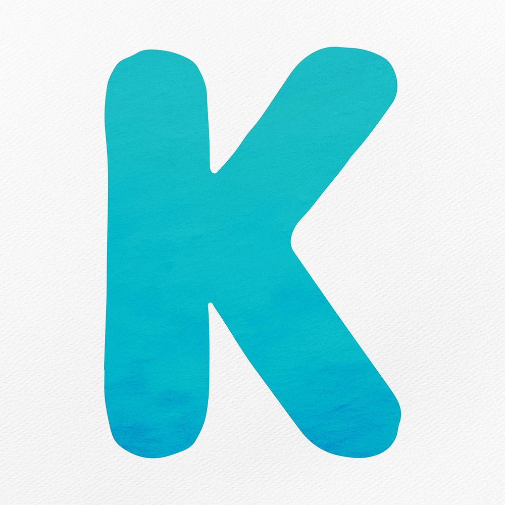Cute letter K digital illustration
