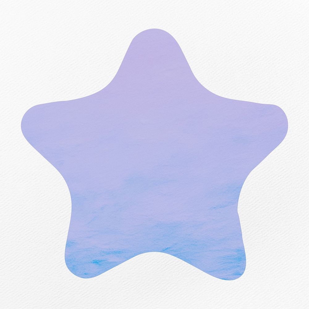 Cute purple star minimal digital art illustration