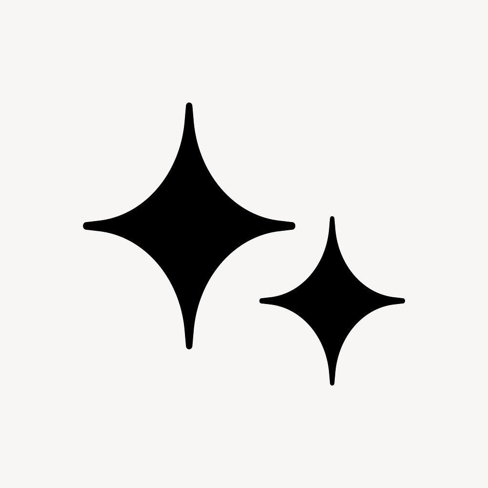 Black blink icon, bold shape illustration