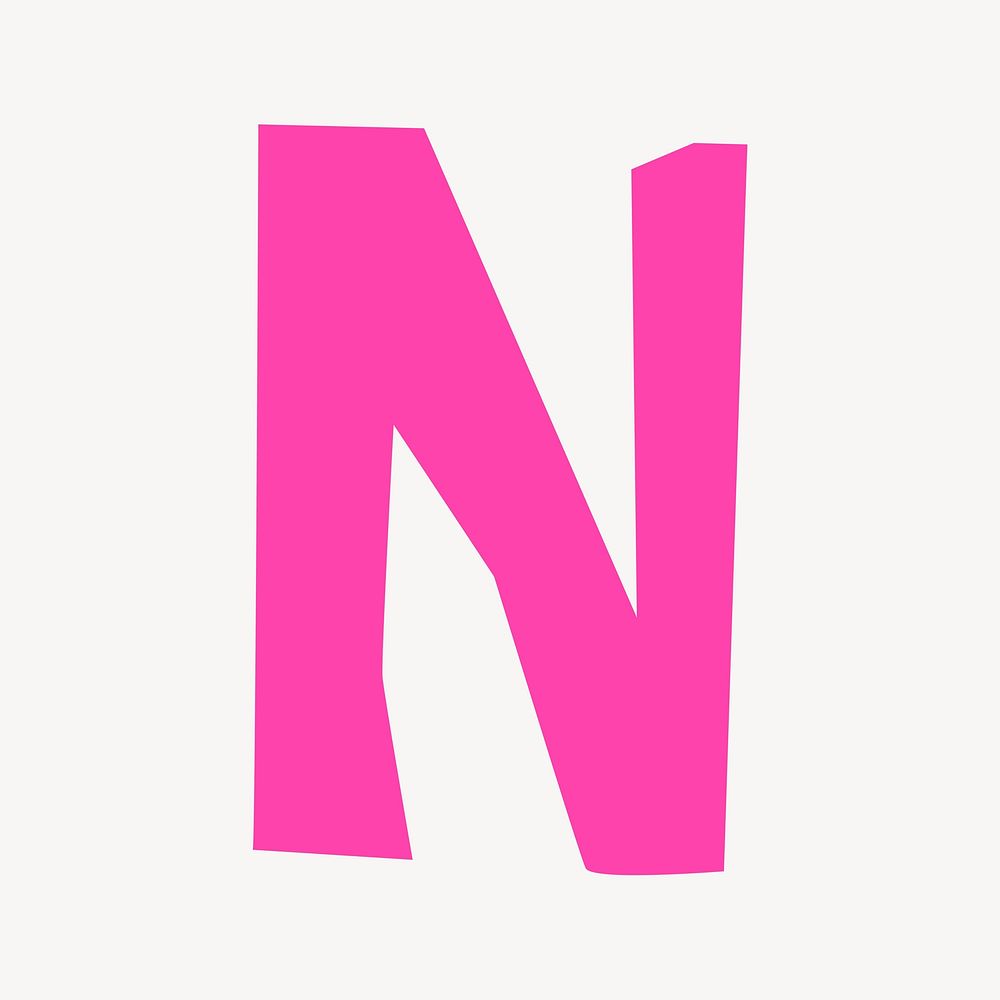 Letter N pink paper cut | Free Photo Illustration - rawpixel