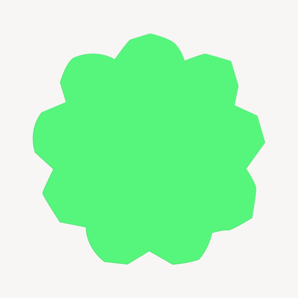 Green flower shape graphic