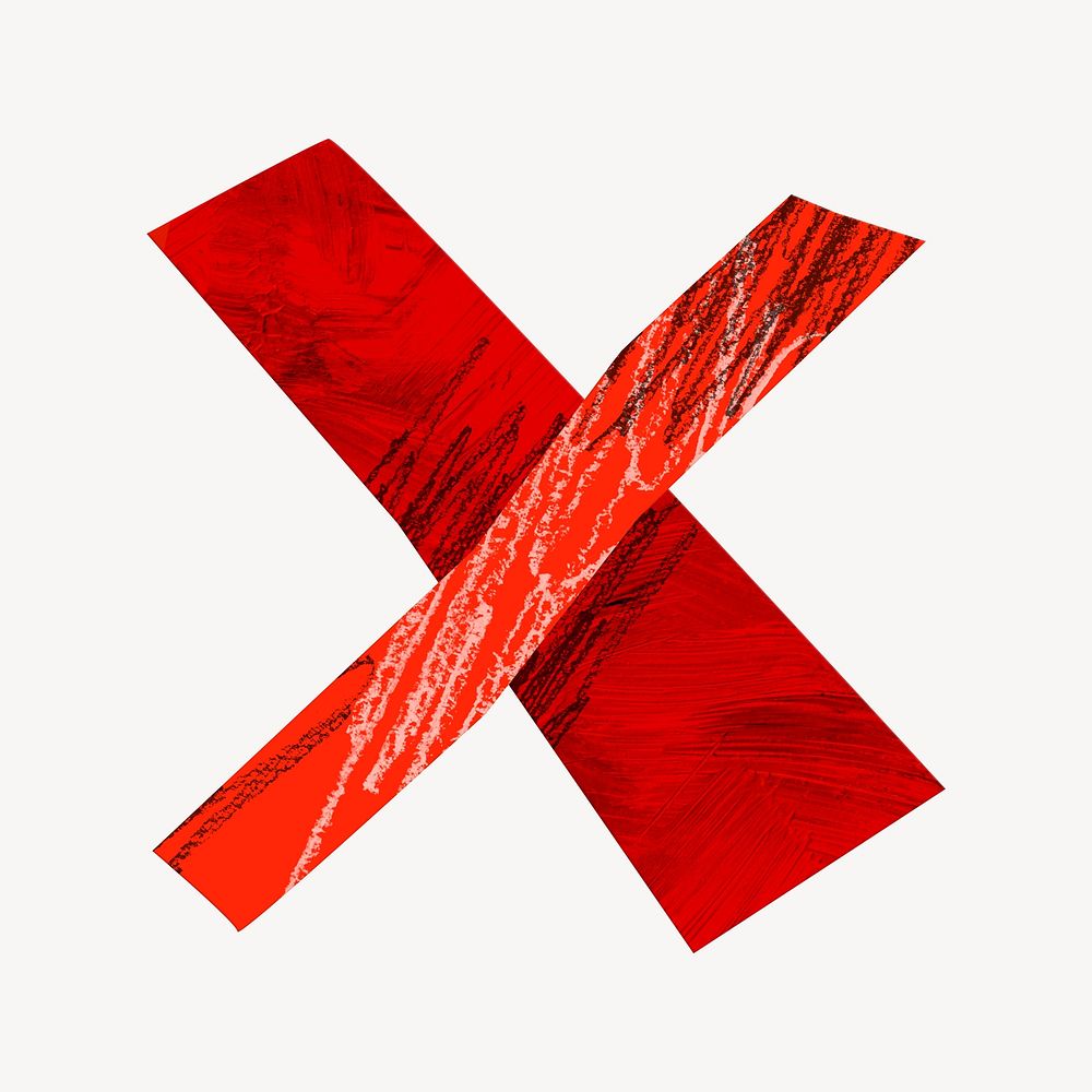 Red x mark graphic