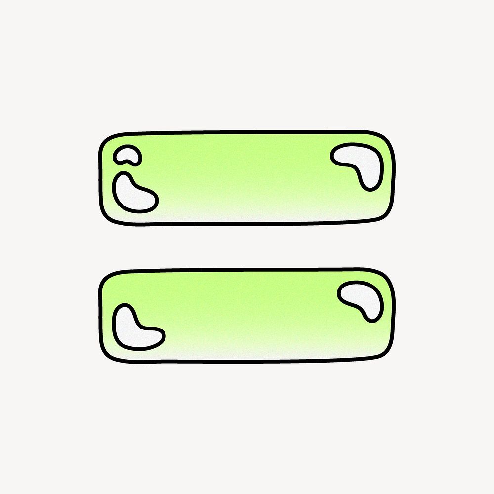 Gradient green equal to sign illustration